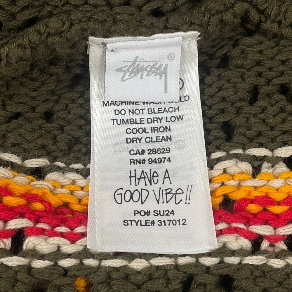 STUSSY ×Patta Stripe Loose Gauge Crewneck Sweater Khaki XL STUSSY ×Patta Stripe Loose Gauge Crewneck Sweater Khaki XL