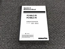 Komatsu PC160LC-7K Hydraulic Excavator Operator Maintenance Manual K40001-Up xo