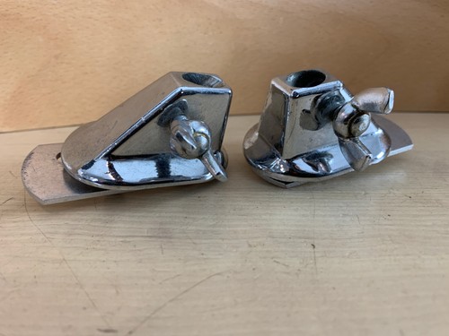 SLINGERLAND 50s 60s Vtg L/R Pair SPUR MOUNT Bass Drum Leg Bracket Parts 5/16-in. - Picture 2 of 5