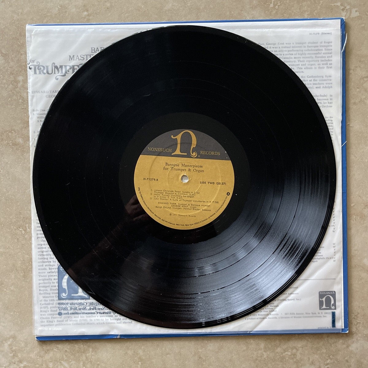 Tarr - Kent - Baroque Masterpieces For Trumpet & Organ US Nonesuch