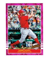 ALBERT PUJOLS 2019 DONRUSS HIGHLIGHTS PINK FIREWORKS H2