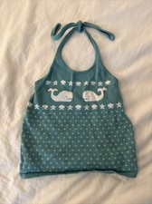 Janie And Jack Sweater Halter Whales Teal 3T