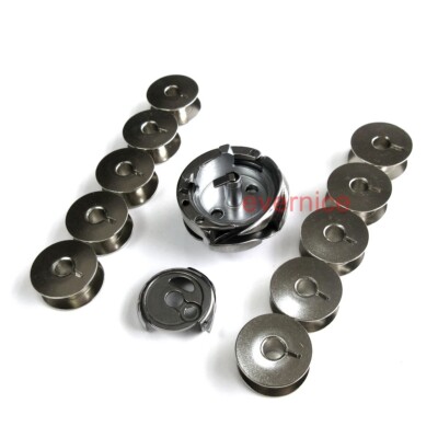 Drehhaken + Kappe + 10 Spulen für Pfaff 141 145 141-146,151,191-196 # 91-010165-