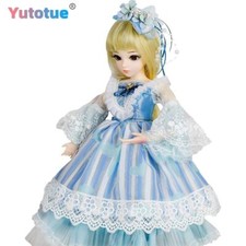 Yutotue 24 inch Cute Girl Doll Toy Removable Blonde Wigs Dress Shoe 1/3 BJD Doll