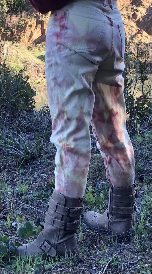 领带染色 Bill Blass 牛仔裤女式 8 码 — 第 4/4 张图片