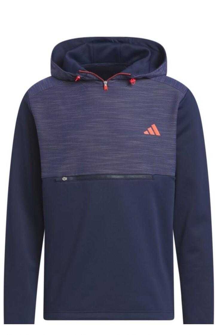 adidas Textured Parka Golf Hoodie - Navy adidas Textured Parka Golf Hoodie - Navy