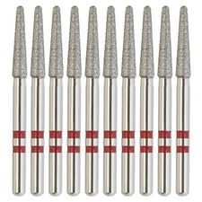 Zirconia Adjustment Diamond Burs Z856/018F Round End Taper Fine Grit High Speed