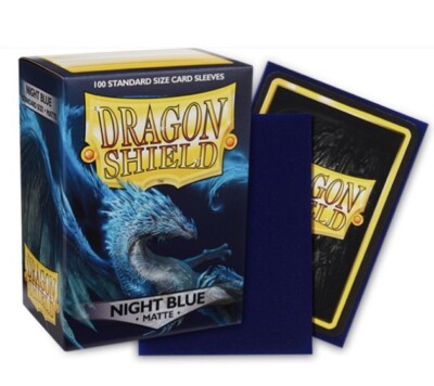 DRAGON SHIELD NIGHT BLUE MATTE STANDARD SIZE 100 Card Sleeves Deck Protector MTG