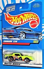 Hot Wheels 1998 Mainline #853 Camaro Z28 Flour Yellow w 5DOTs Black Painted Base