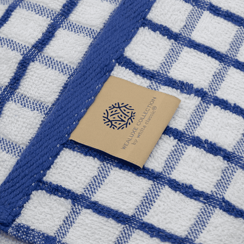 Premium Dish Towels for Kitchen with Hanging Loop 8 Pack Heavy Duty 16x26in Blue - Picture 7 of 9