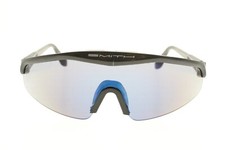 Vintage 90s Smith Shield Sunglasses Dark Gray Wrap Cracked 