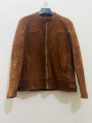 Mens Handmade Suede Leather Jacket | Classic Western Cowboy Look