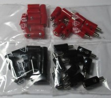 40 Stecker/Querlochstecker und Muffen 2,6mm - rot,schwarz (Stck 24,75 ct)  *NEU*