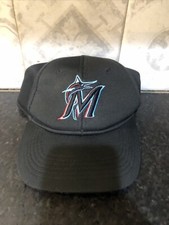 Miami Marlin Hat Cap Youth Black Baseball Cap Strap Back Adjustable OSFM