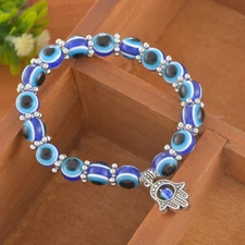 Charm Evil Eye Bead Protection Good Luck Bracelet Jewelry Hamsa Hand Bracel 