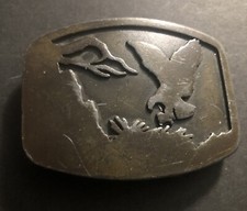 Indiana Metal Craft 1977 Vintage Belt Buckle Bald Eagle Patriotic America USA