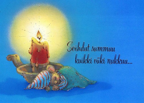 Bonne Année Noël LAPIN BOUGIE Vintage Carte Postale CPSM #PAV021.F - Picture 3 of 3