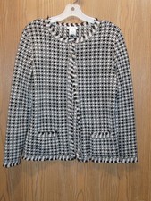 Oscar de la Renta Checkered Cashmere & Silk P...