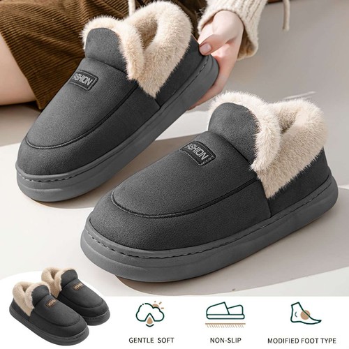 Cozy Snow Boots with Faux Fur Lined Winter Warm Ankle Boots Outdoor House Shoes - Bild 5 von 15