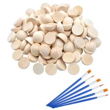 120 pcs Half Wood Balls 15mm Unfinished Wooden Split 15mm-120pcs