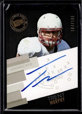 Trent Murphy 2014 Press Pass #PPS-TM2 Rookie Auto Gold /199
