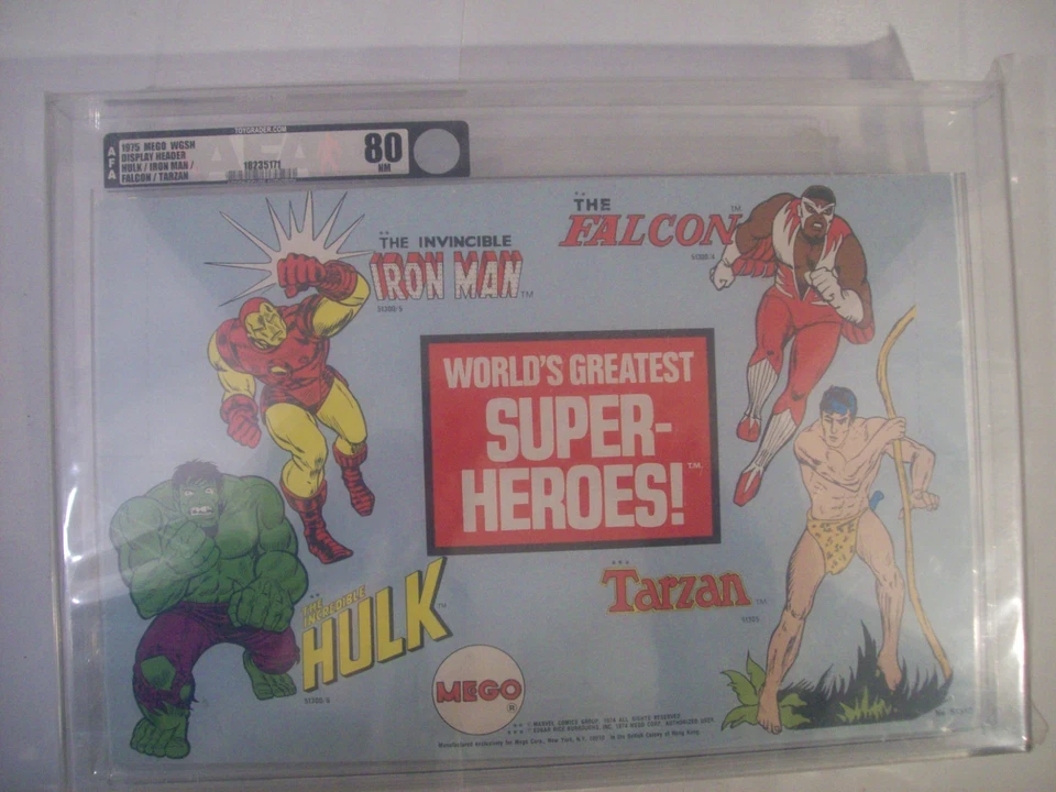 Vintage Mego World's Greatest Super Heroes Display Box Header 1975 AFA 80 RARE! - Image 4 of 4