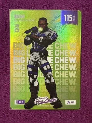Bojax Bo Jackson Battle Arena NSCC Big League Chew SOUR APPLE Foil BLC-5 ALT SSP