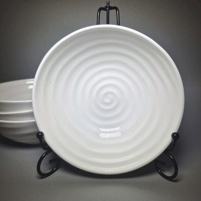 8x Kirkton House weiß Spiral geprägt Schalen 61/4'' 16cm Restposten Konvolut sehr guter Zustand
