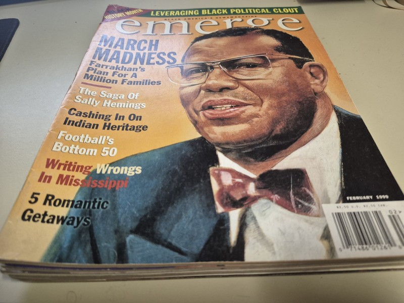 EMERGE magazine Louis Farrakhan Sally Hemings Charles Tisdale Benjamin Muhammad 