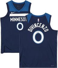 Donte DiVincenzo Minnesota Timberwolves Signed Nike Navy Icon Swingman Jersey