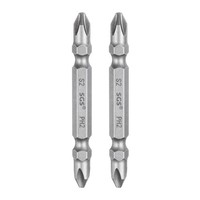 "2Stk PH2 Magnetischer Doppelseitiger Schraubendreher-Bit,2,56\" LäNge,6Mm Stab"