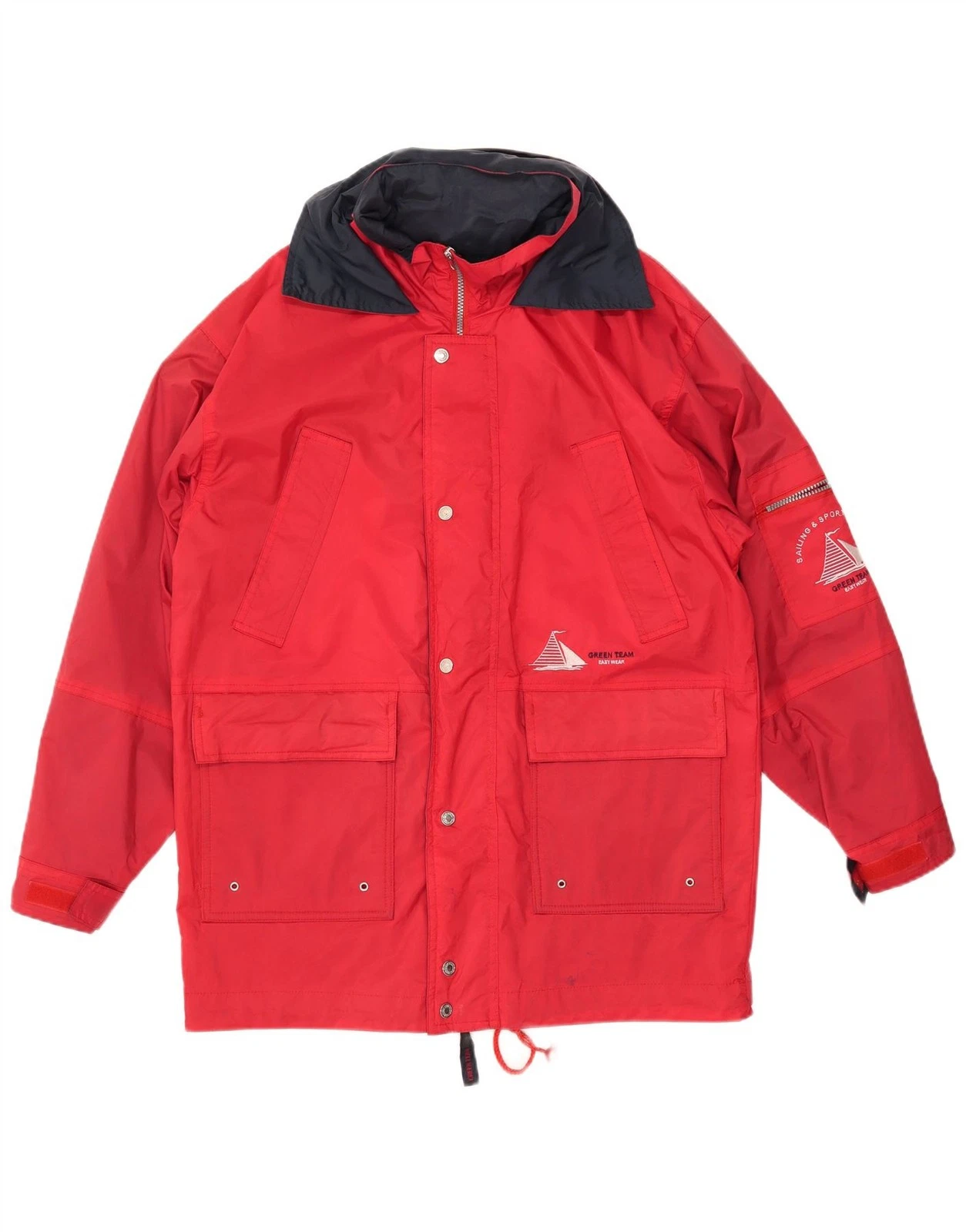 VINTAGE Mens Windbreaker Jacket UK 38 Medium Red Polyamide AG01