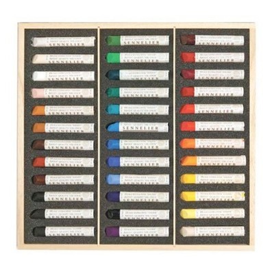 SENNELIER Artist Oil Sticks Wood Box Set/36 36 Count (Pack of 1), Multi