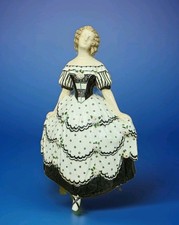 A1545 Goldscheider Wien, Keramik Figur, 'Dame im Rosenkleid', H=31cm, beschädigt