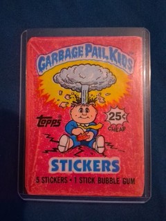 Garbage Pail Kids: Vintage 1985 Adam Bomb ENVOLTURA PAQUETE DE CERA VACÍA 1ª Serie
