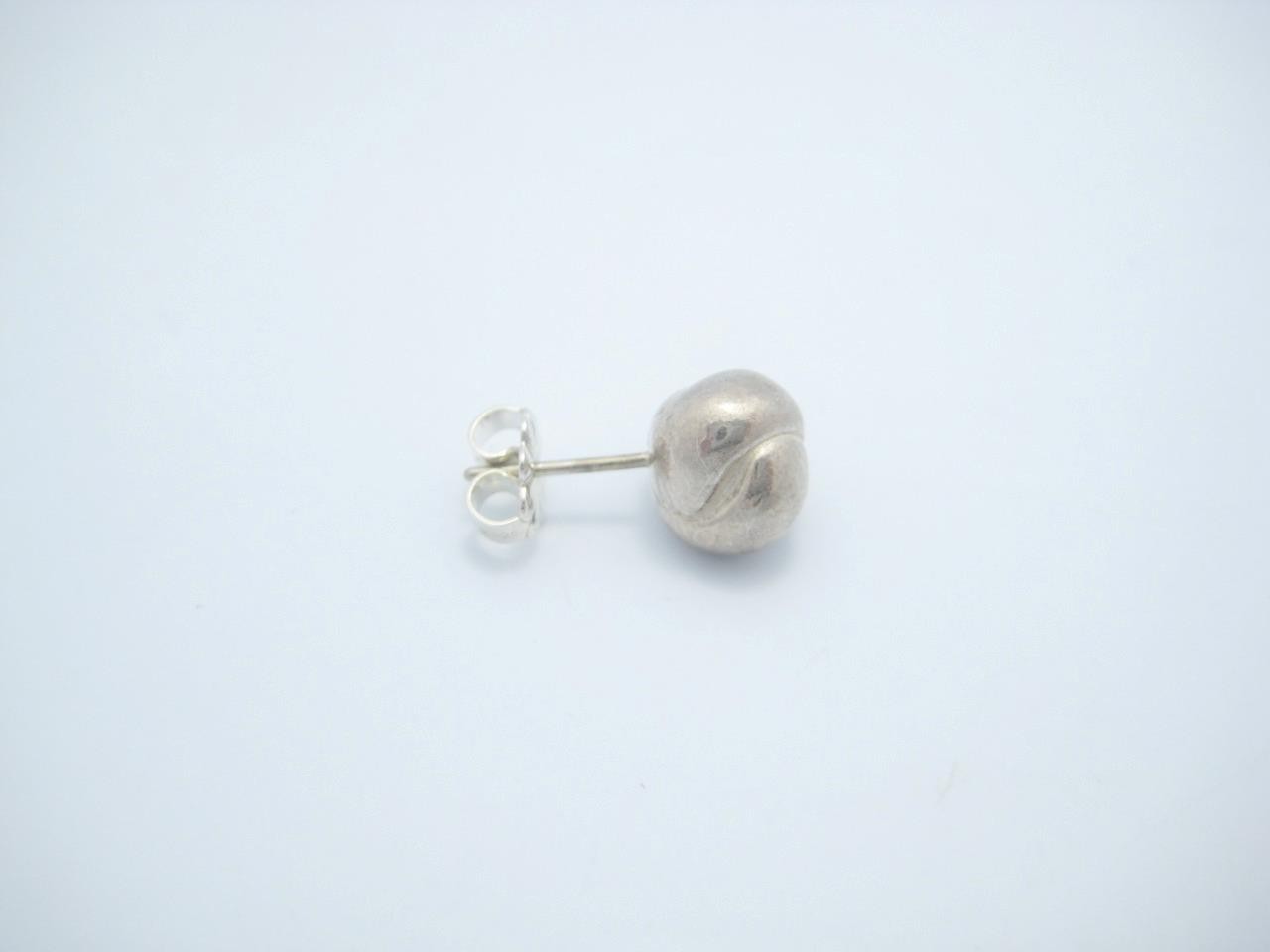 Tiffany & Co. Sterling Silver Love Knot Ball Stud Earrings - Pouch