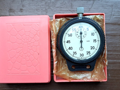 New vntage fully functional mechanical Stopwatch AGAT in box - USSR 1980s