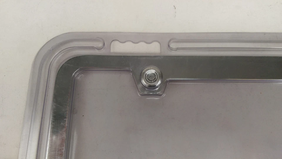 New Metal License Frame w/ Screw Cap Engraved Sparkled Chrysler Foto 2 de 4