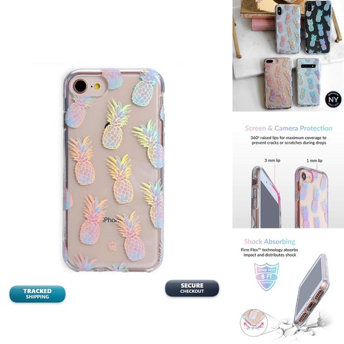 VELVET CAVIAR iPhone SE 2020/8/7 Case - Holographic Pineapples