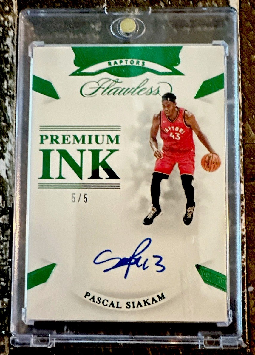 2019-20 Panini Flawless - Premium Ink Emerald Auto 5/5 Card #PI-PSK Bookend