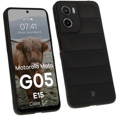 Handyhülle für Motorola Moto G05 / E15 Bizon Case Cover Schutz Hülle Schwarz