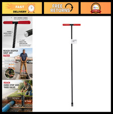 36" Water Meter Key - Steel T Handle Shut Off Tool, U-Shaped Head for Easy Acces