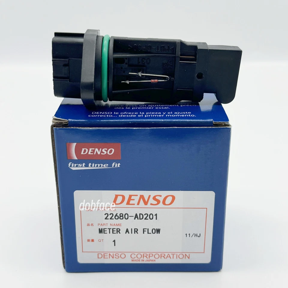 DENSO Mass Air Flow Meter Sensor 22680-AD201 For Nissan Maxima Infiniti Subaru Foto 2 de 4