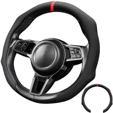 for HONDA Car Steering Wheel Cover Protector NAPA Leather Anti-slip 14 15 Inch