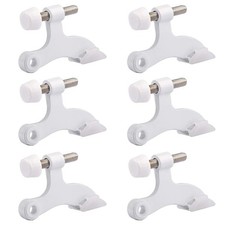 HOMOTEK 6 Pack Hinge Pin White Door Stopper,Adjustable Deluxe Heavy Duty Door...