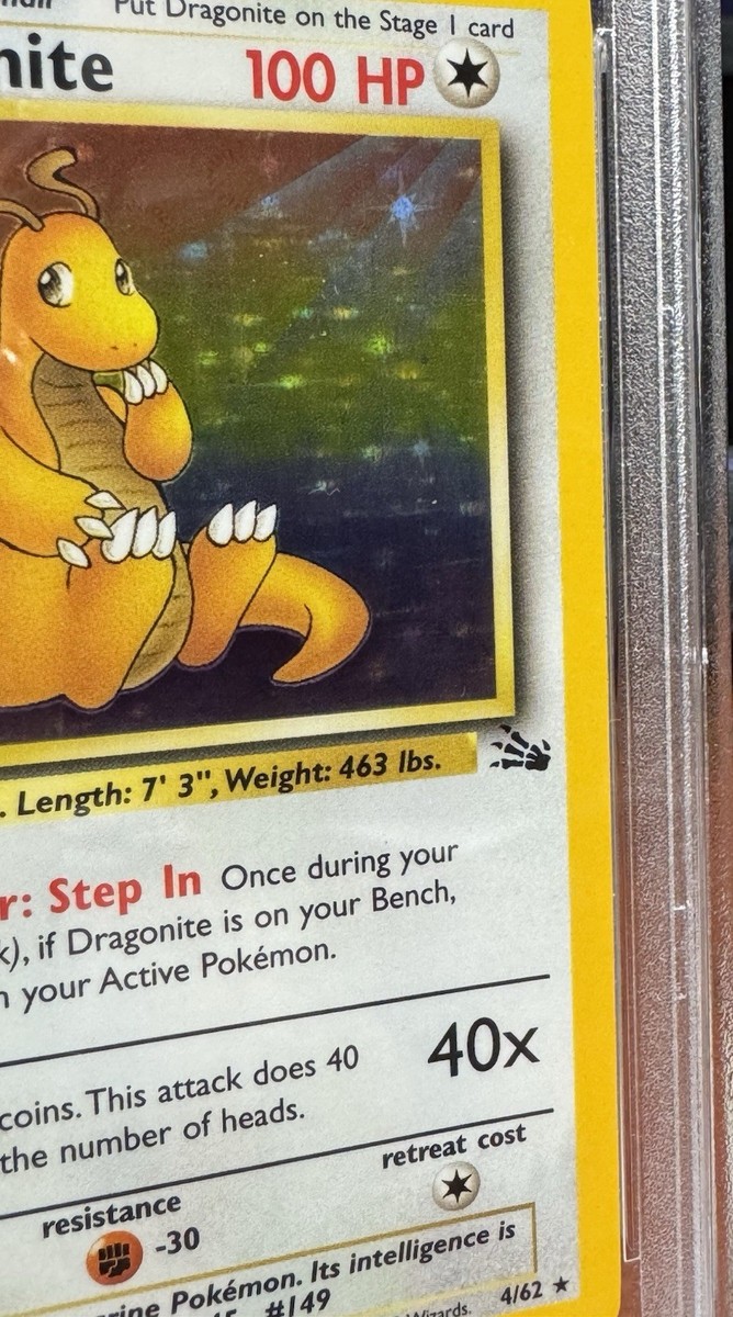 1999 Pokemon Fossil 1st Edition Dragonite Holo 4/62 PSA 10 | eBay 1999 Pokemon Fossil 1st Edition Dragonite Holo 4/62 PSA 10 | eBay