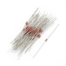 uxcell® 50pcs MF58 100K Ohm 3950B Glass Encapsulated Resistor NTC Thermistors
