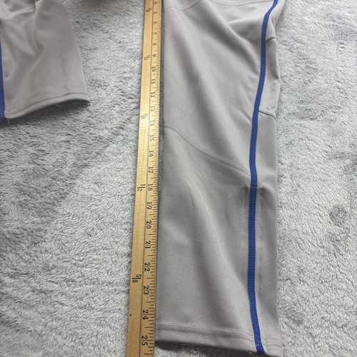 Pantalones de béisbol Alleson Youth S para niños con fondo abierto gris azul trenzado A00332 NUEVO - Imagen 3 de 7