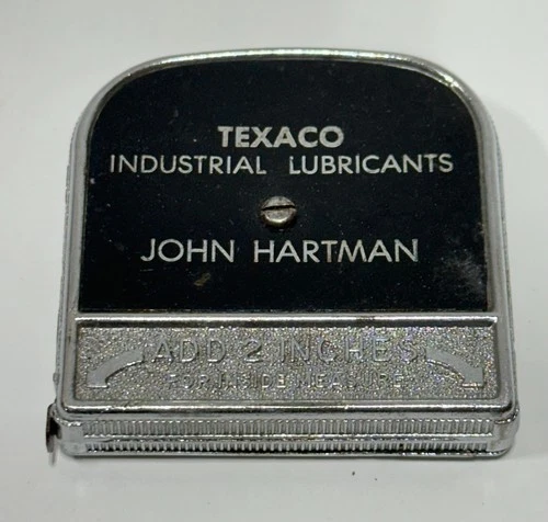 Vintage Texaco Advertising tape measure oil and gas collectible industrial lube