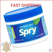 Spry Xylitol Peppermint Sugar Free Candy - Promote Oral Health, Increase Saliva 